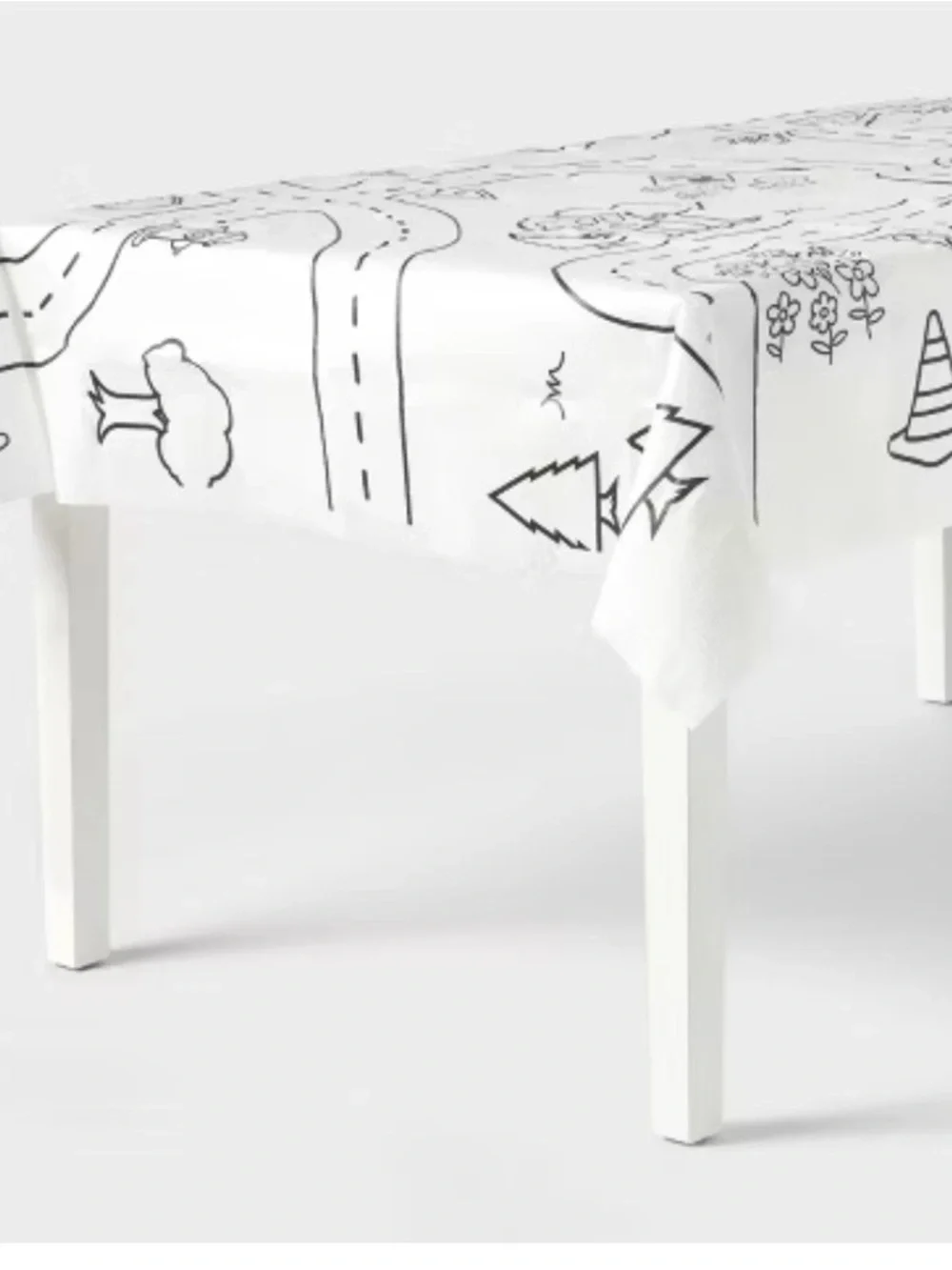 Spritz City Roadmap Color Your Own Personalizable Table Cover
